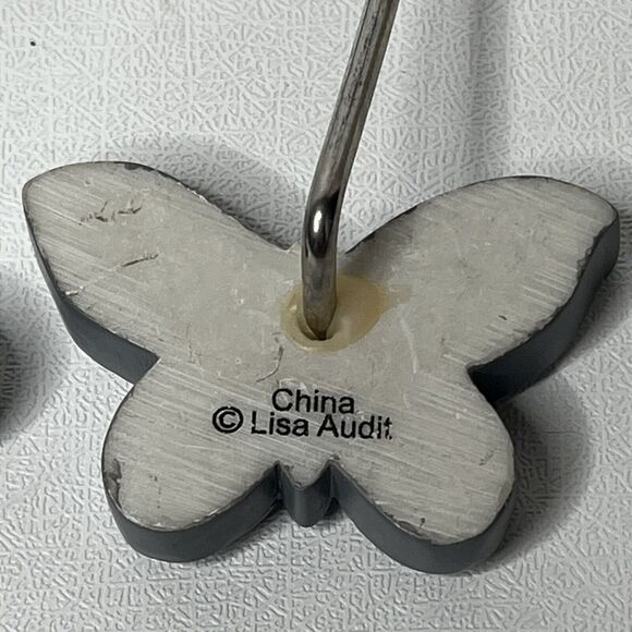 Set Of 12 Lisa Audit Butterfly Shower Curtain Hooks - Picture 6 of 7